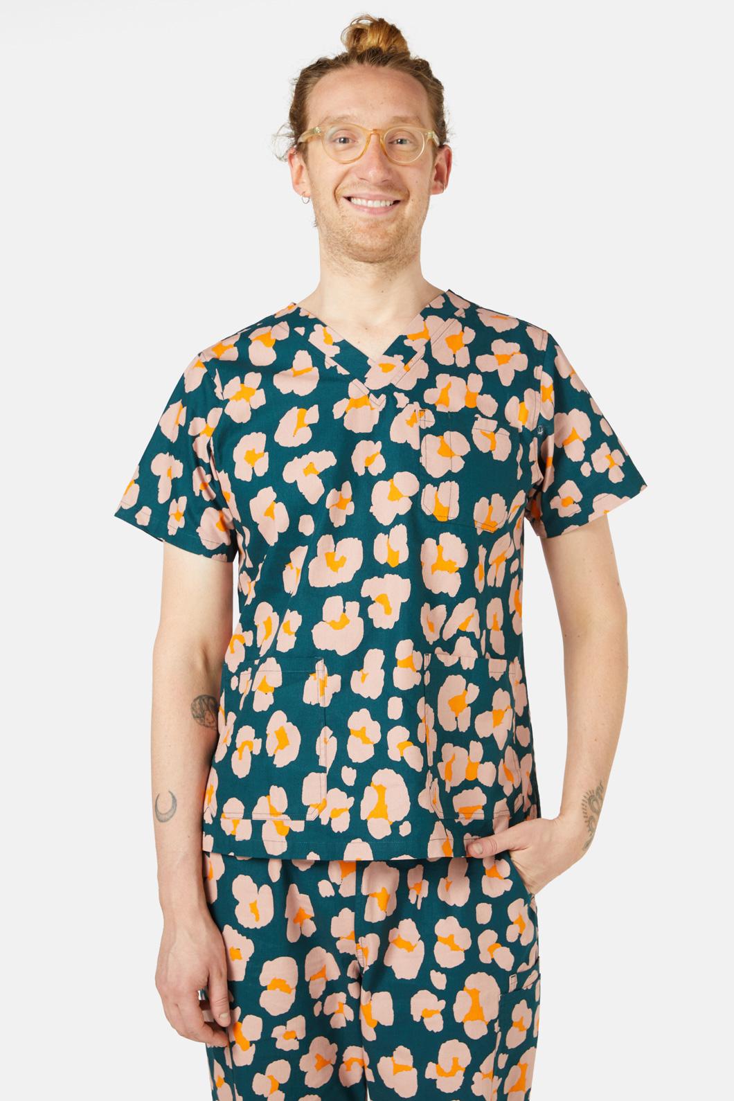 Gorman - Leopards Scrub Set - green