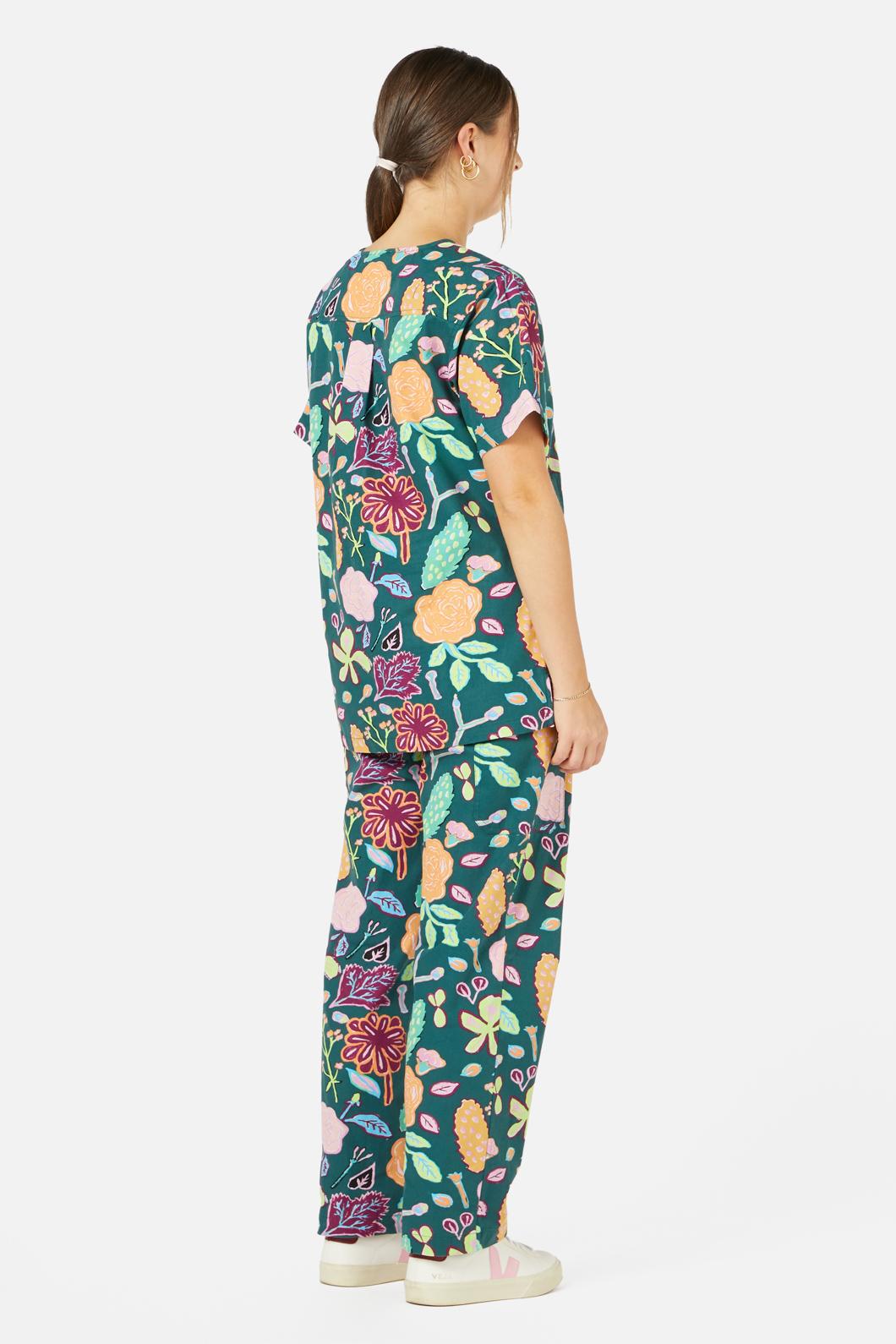 Gorman - Pitched Petals Scrub Set - green