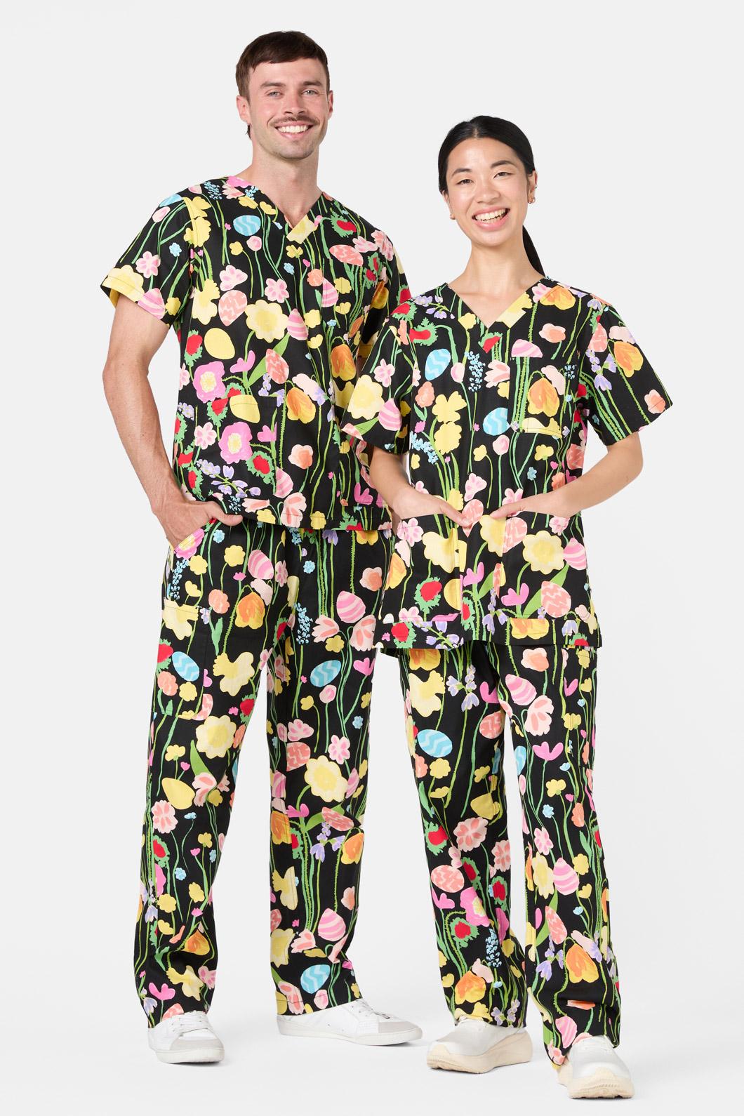 Gorman - Easter Garden Scrub Set - black