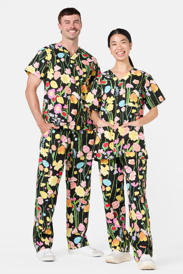 Gorman - Easter Garden Scrub Set - black