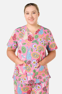 Gorman - Some Bunny Loves You Scrub Set - pink