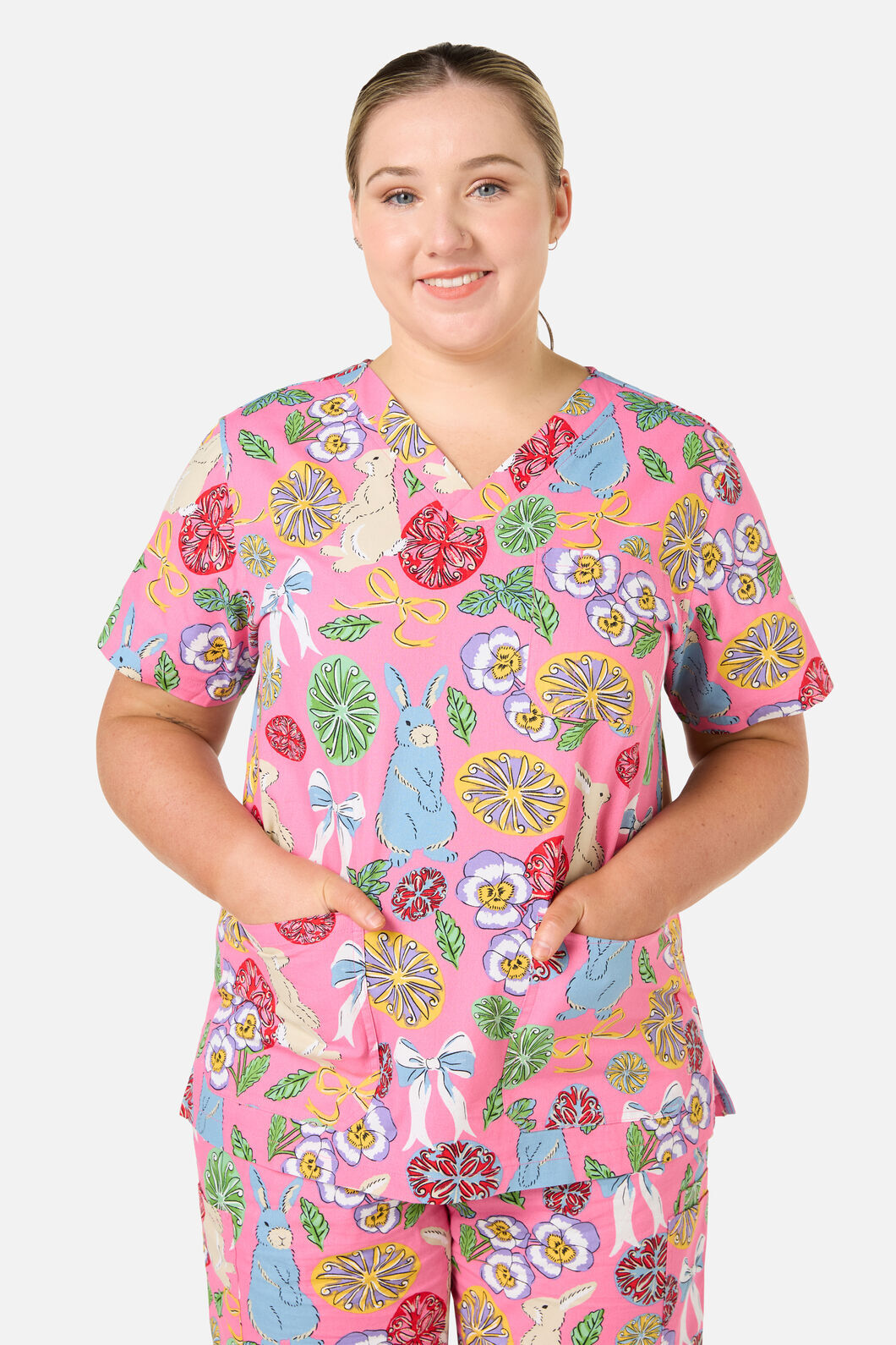 Gorman - Some Bunny Loves You Scrub Set - pink