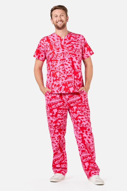 Gorman - Curls Scrub Set - pink