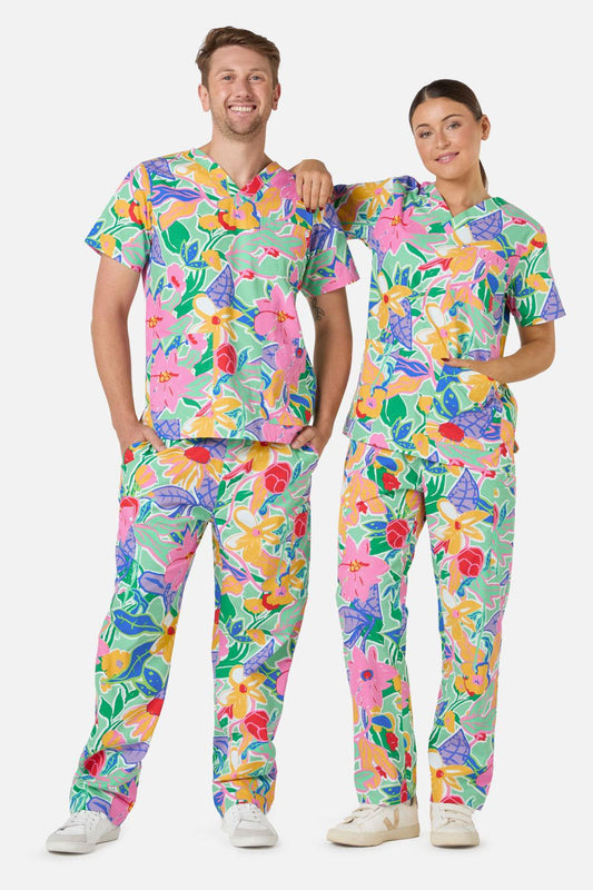 Gorman - Floweret Scrub Set - green
