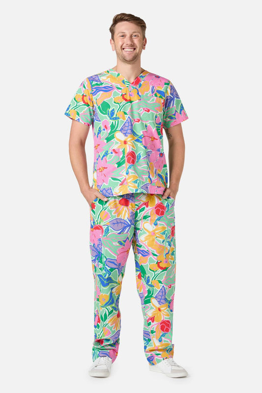Gorman - Floweret Scrub Set - green
