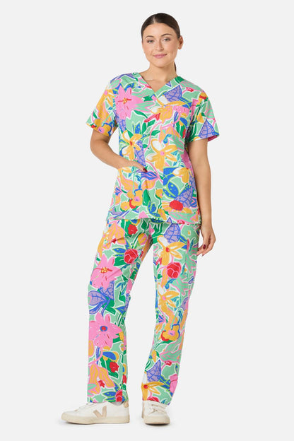 Gorman - Floweret Scrub Set - green