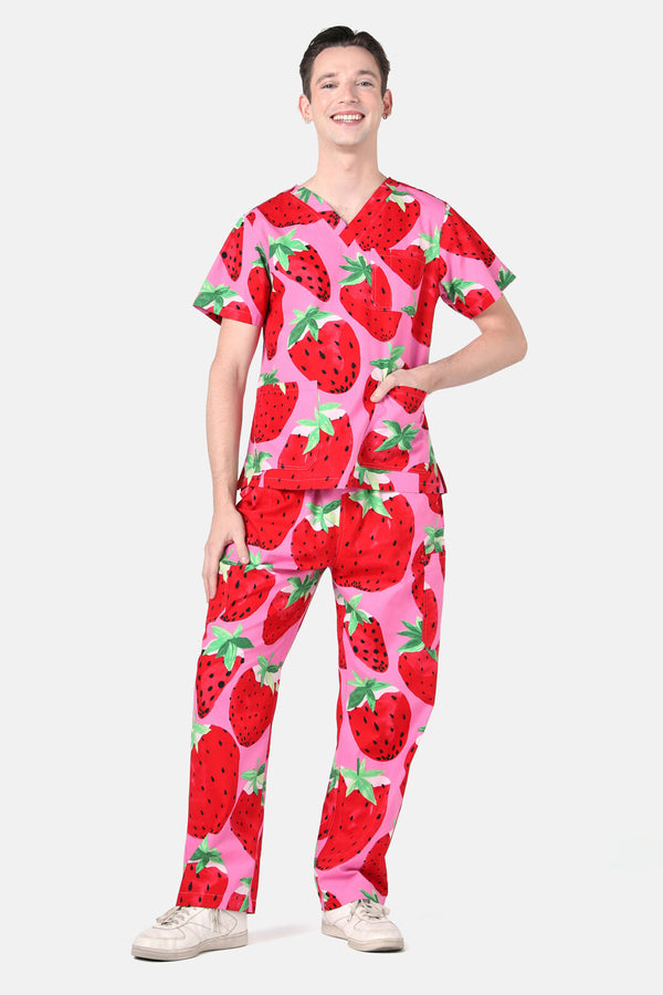 Gorman - Strawberry Fields Scrub Set - pink