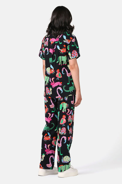 Gorman - Animal Arc Scrub Set - black