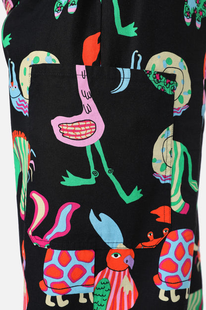 Gorman - Animal Arc Scrub Set - black