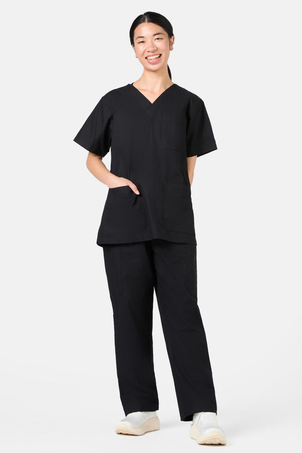 Gorman - Plain Black Scrub Set - black