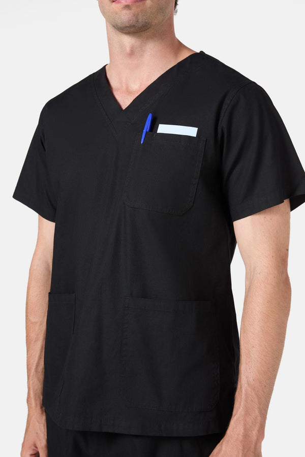 Gorman - Plain Black Scrub Set - black