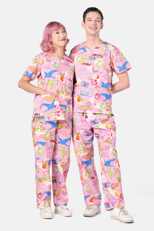Gorman - Souvenir Scrub Set - pink