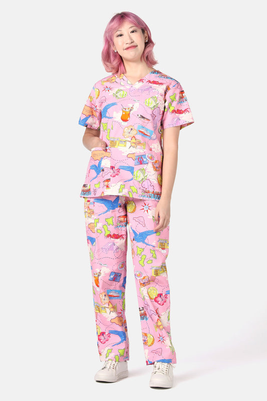 Gorman - Souvenir Scrub Set - pink