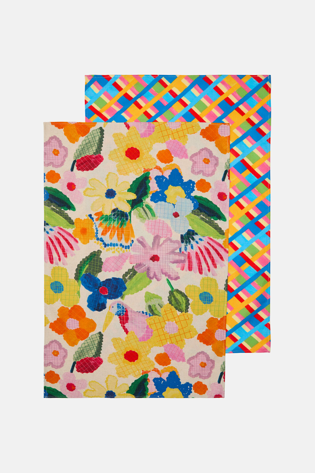 Gorman - Cross Stitch FlowerTeaTowelSet - print