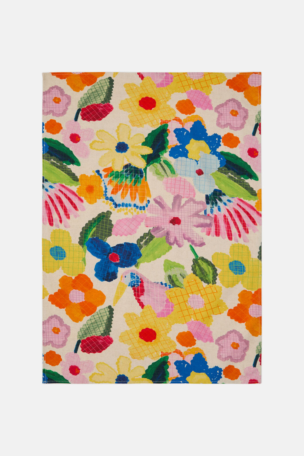 Gorman - Cross Stitch FlowerTeaTowelSet - print