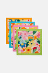 Gorman - Cross Stitch Flower Napkin Set - print
