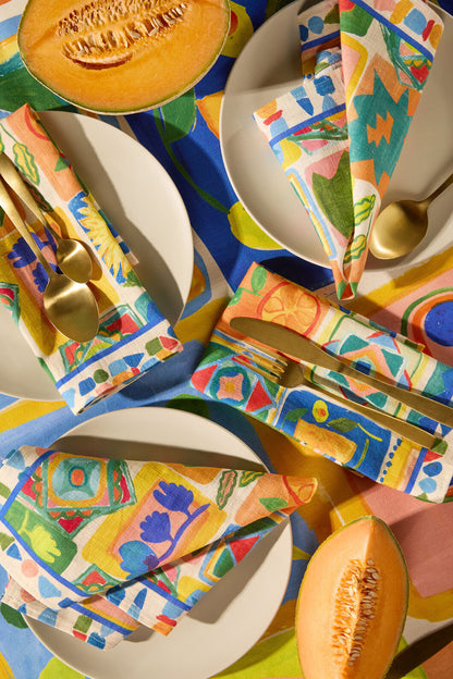 Gorman - Mediterranean Napkin Set 4 - print