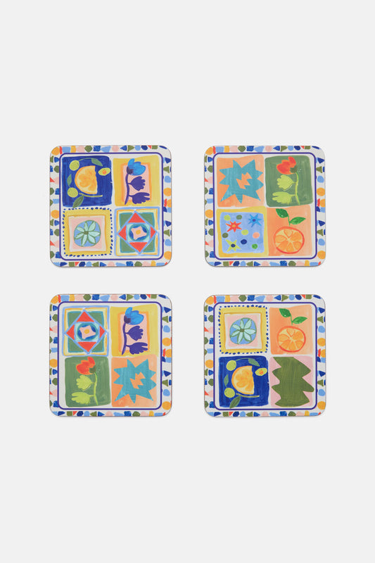 Gorman - Mediterranean Coaster Set 4 - print
