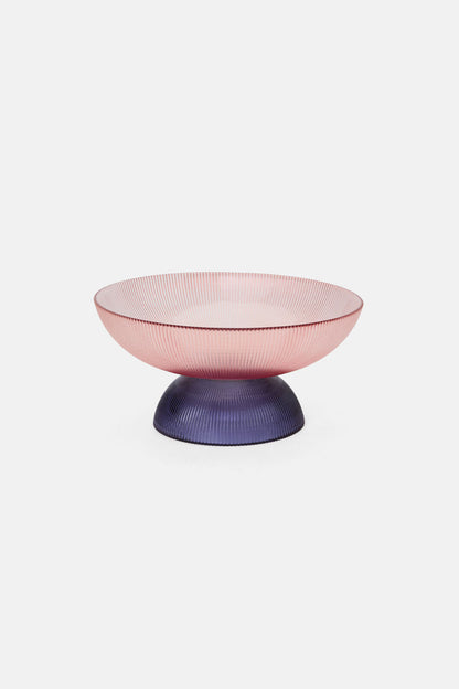 Gorman - Glass Footed Bowl Lge - multi