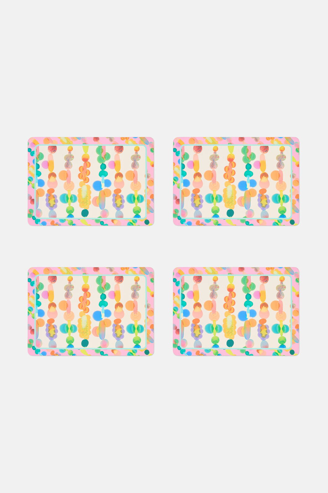 Gorman - Rainbow Drops Placemat Set - print