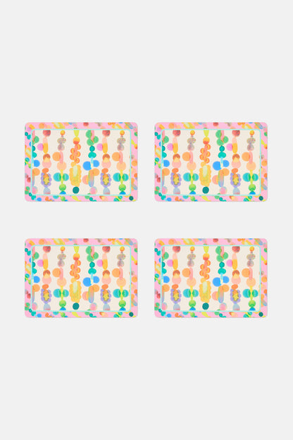 Gorman - Rainbow Drops Placemat Set - print