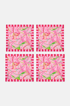 Gorman - Pop Lily Napkin Set 4 - print