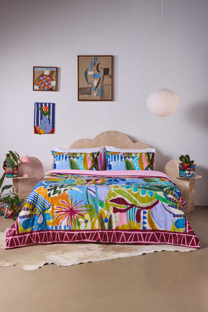 Gorman - Living Tapestry Bed Linen-QB - print