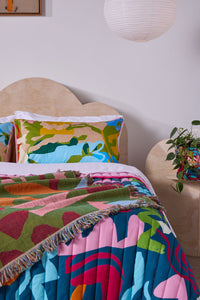 Gorman - Khaki Tango Jacquard Throw - multi