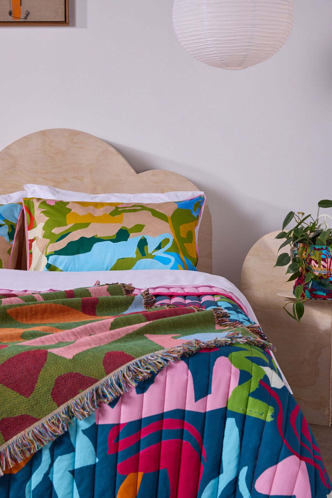 Gorman - Khaki Tango Jacquard Throw - multi