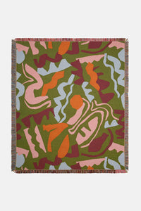 Gorman - Khaki Tango Jacquard Throw - multi