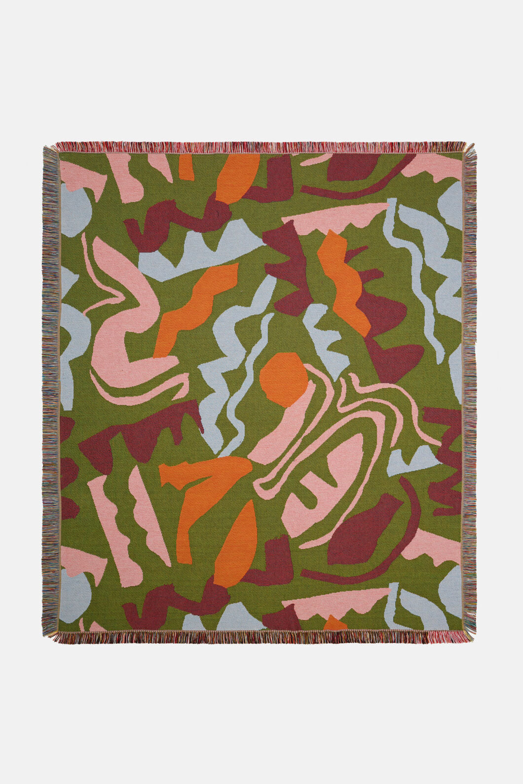 Gorman - Khaki Tango Jacquard Throw - multi