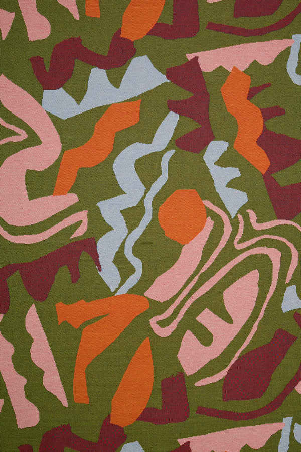 Gorman - Khaki Tango Jacquard Throw - multi