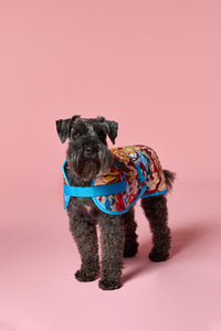 Gorman - Living Tapestry Rust Quilted Pet Coat - print