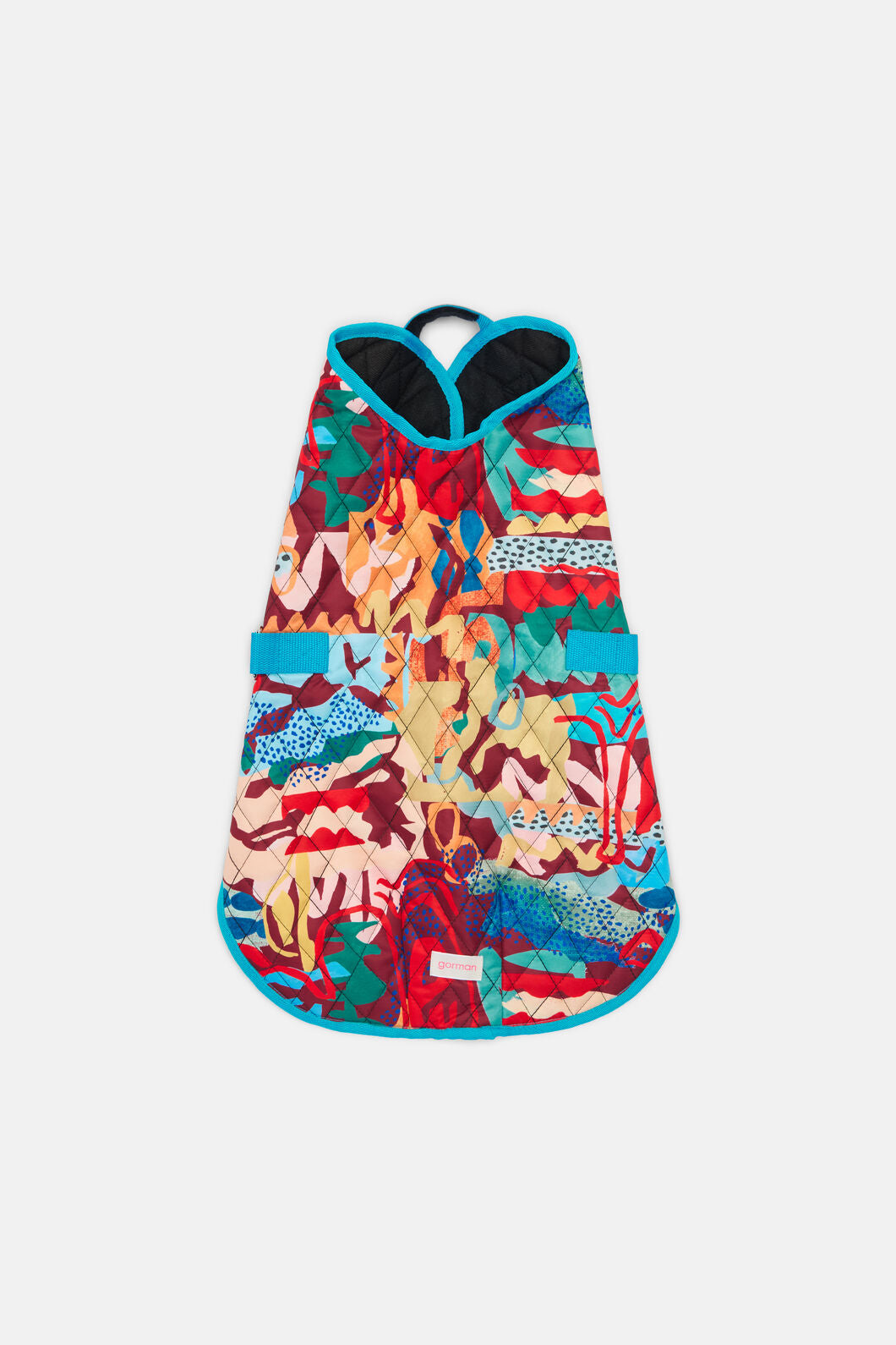 Gorman - Living Tapestry Rust Quilted Pet Coat - print