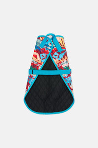 Gorman - Living Tapestry Rust Quilted Pet Coat - print