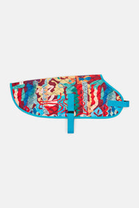 Gorman - Living Tapestry Rust Quilted Pet Coat - print