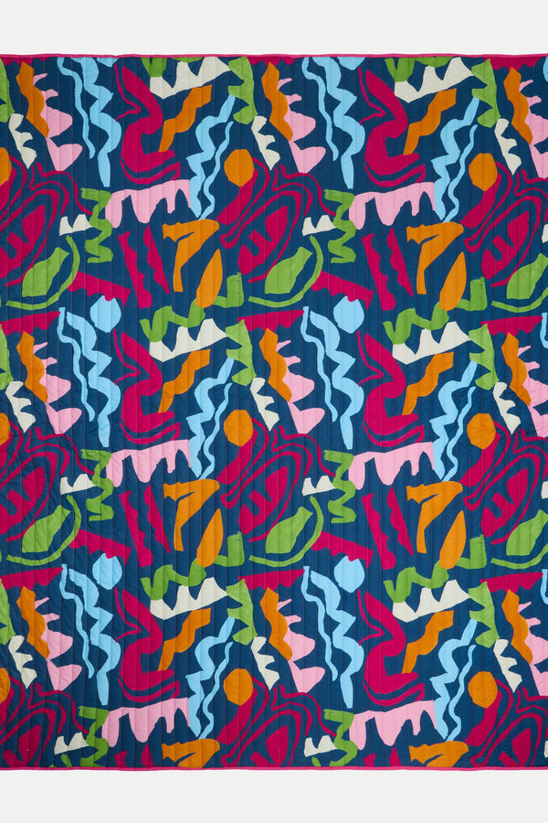 Gorman - Fluid Rhythm Quilted Coverlet-KB - print