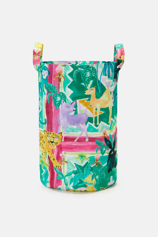 Gorman - Night Zoo Laundry Basket - print