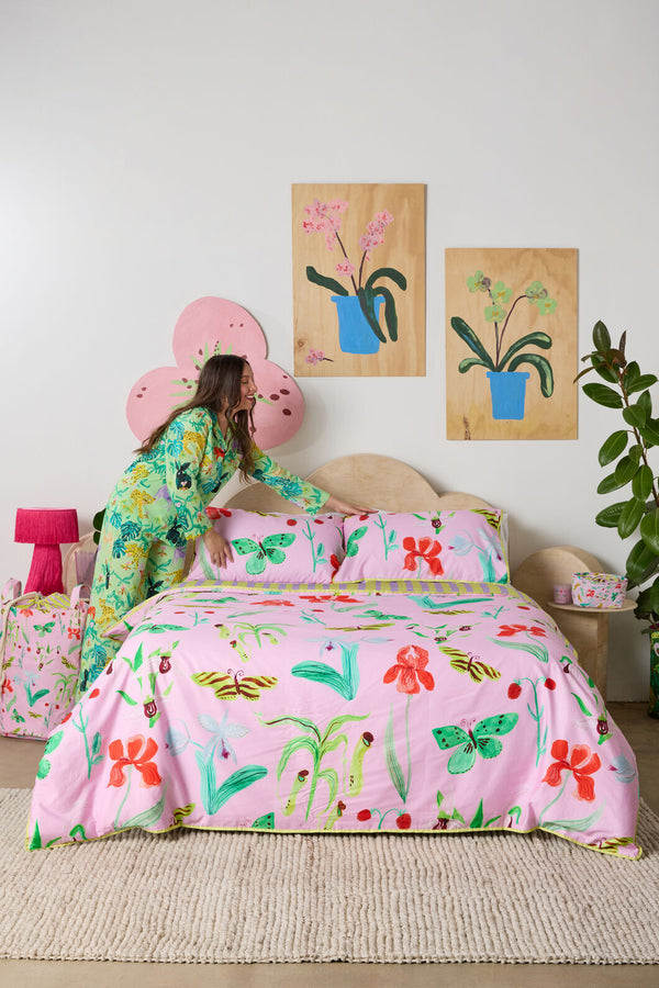 Gorman - Electric Eden Bed Linen-QB - print