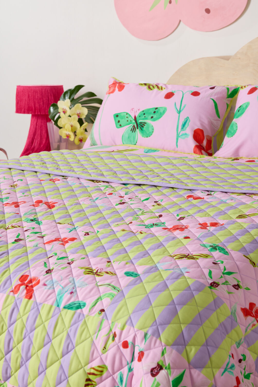 Gorman - Electric Eden Quilted Coverlet S/D - print