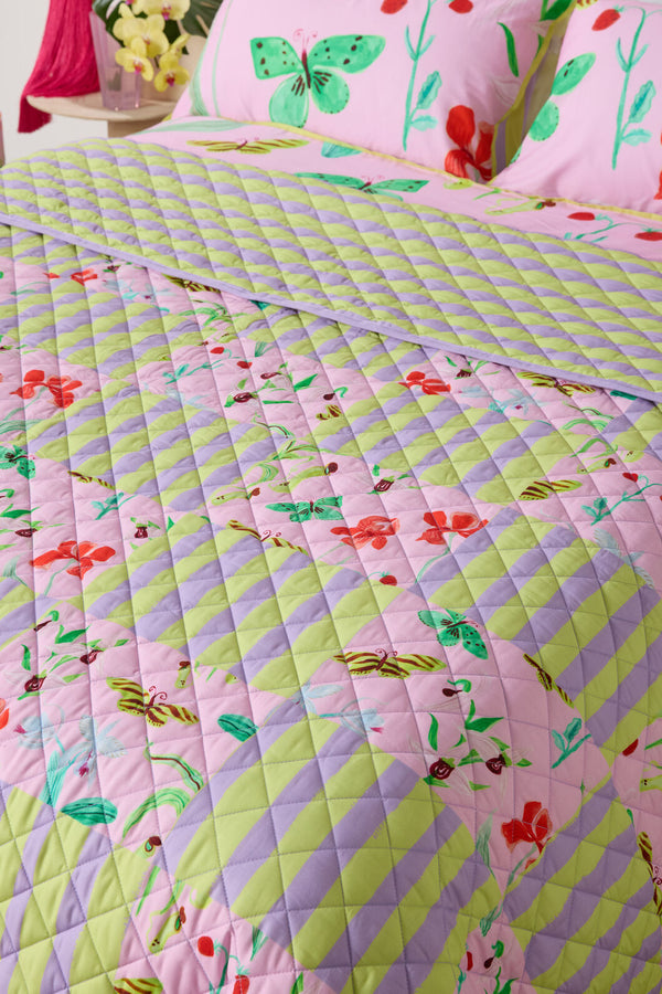 Gorman - Electric Eden Quilted Coverlet S/D - print