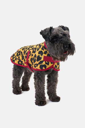 Gorman - Leopard Quilted Dog Coat - print