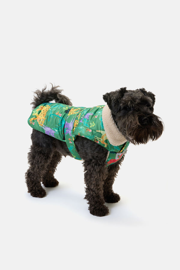Gorman - Orchid Safari Dog Puffer Coat - print