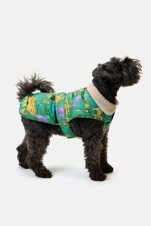 Gorman - Orchid Safari Dog Puffer Coat - print