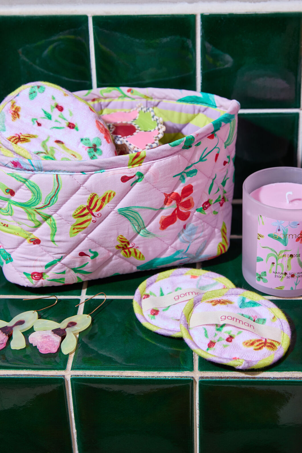 Gorman - Electric Eden Quilted Tub Lge - print