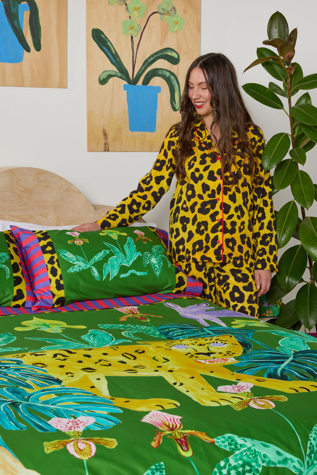Gorman - Orchid Safari Bedding Set KB - print