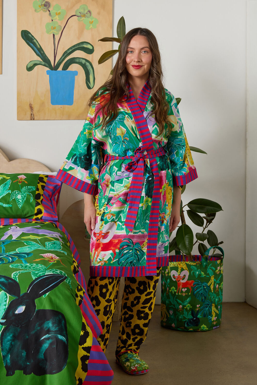Gorman - Wild Tile Bath Robe - print