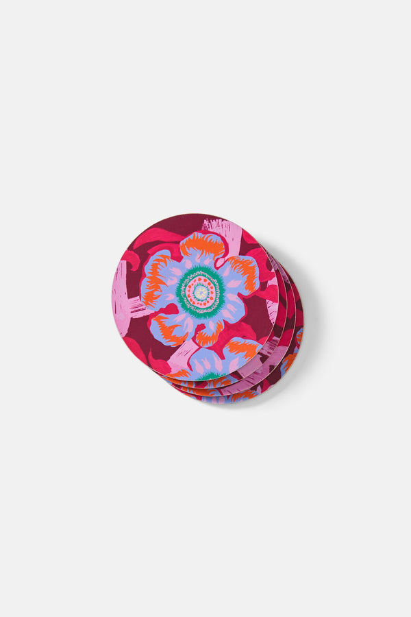 Gorman - Tiger Flower Coaster Set 4 - print