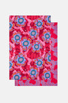 Gorman - Tiger Flower Tea Towel Set 2 - print