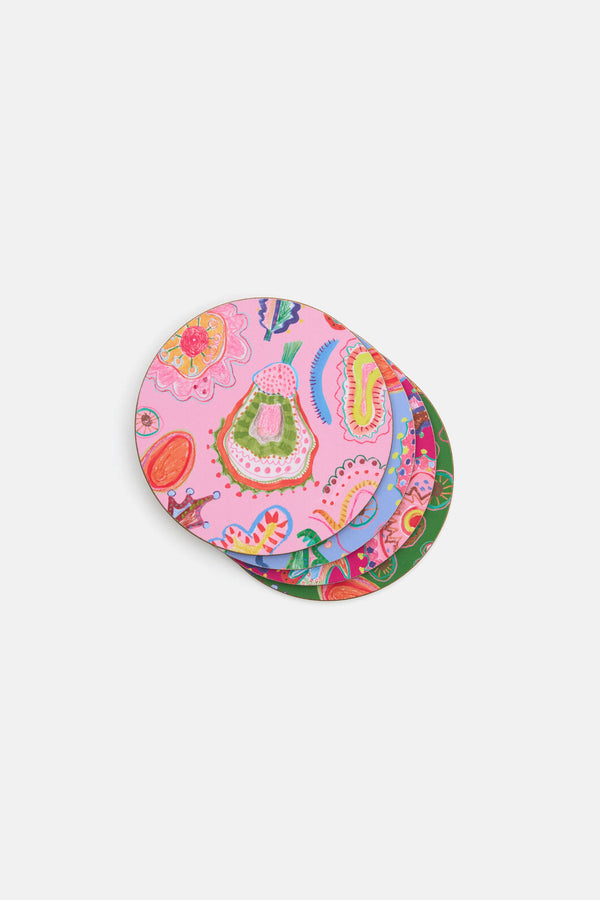 Gorman - Fantastical Coaster Set 4 - print